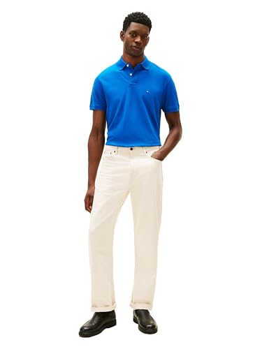 Image of Tommy Hilfiger Men's Short Sleeve Polo Shirts in Classic Fit with Stretch and Organic Pique Cotton