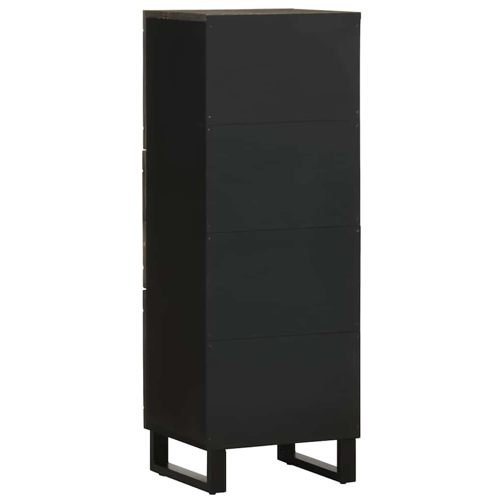 Highboard z drewna mango, 40 x 33 x 110 cm, z metalowymi nóżkami, miejsce do przechowywania drzwi, kredens, komoda, do salonu, szafy, półki, szafki pod telewizor, szafka pod telewizor, szafka