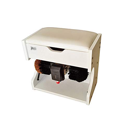 Lucidascarpe,lucidascarpe a induzione automatica,lucidascarpe elettriche per uso domestico,piccolo lucidascarpe,lucidascarpe piccolo materiale in legno (40X23X42CM/4 colori disponibili) Spazzole per