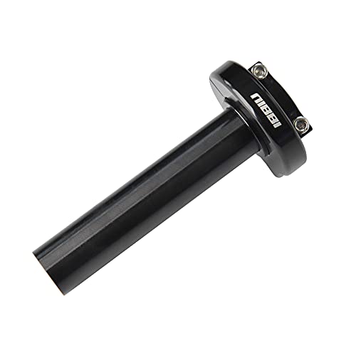 nibbi Universal Replacement High Performance Adjustable Modified Aluminum Cnc 7/8" Throttle Handlebar Accelerator Fit Motorcycle Scooter Atv Motorcross Dirt Bike Gy6 Chinese Scooter (black)