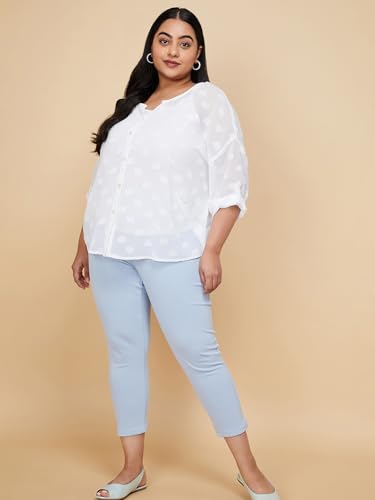 Image of Max Plus Size Women Textured Blouse with Cami Top