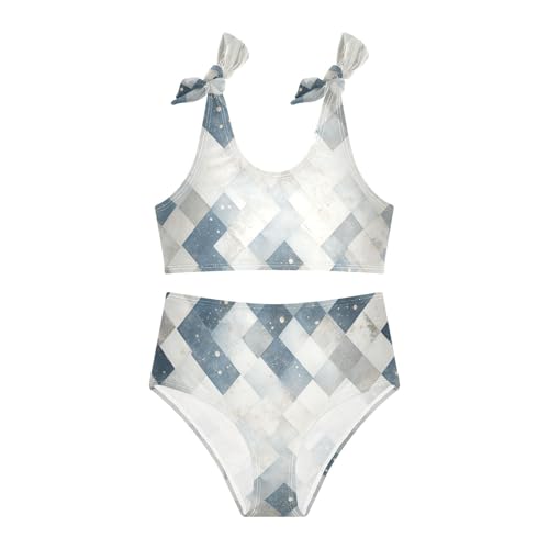 KLL Silver Glitter Pattern Shiny Sparkles Girls' Two Piece Bikini Set Quick-Dry Swimsuits Swimwear Cute Shoulder Strap3