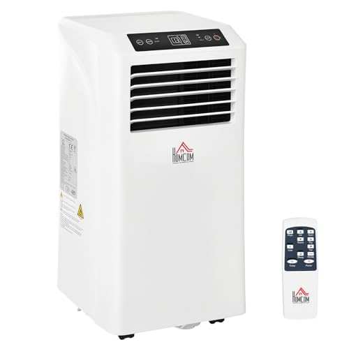 HOMCOM Climatiseur portable 9.000 BTU/h 2,6KW - ventilateur, déshumidificateur -