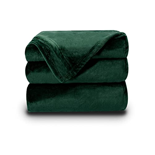 Image of NANPIPER Fleece Blankets Super Soft Flannel King Size Blanket for Bed Luxury Cozy Microfiber Plush Fuzzy Blanket,Olive Green