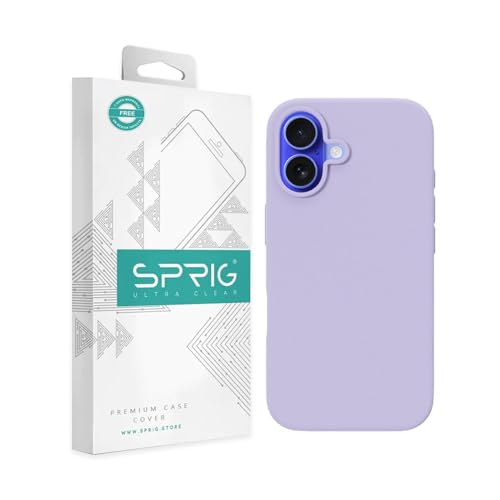Image of SPRIG Compatible with iPhone 16 Premium SilkTone (Liquid Silicone) Back Cover Drop Tested Shock Proof Mobile Case for Men, Women, Boys and Girls with Camera Protection (Light Purple)