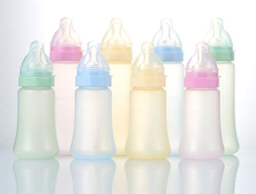 Amaceing Zero Leak® Baby Bottle With Anti-Colic Vent And Variable Flow, Leak-Proof 7Oz (Green) #TOP4