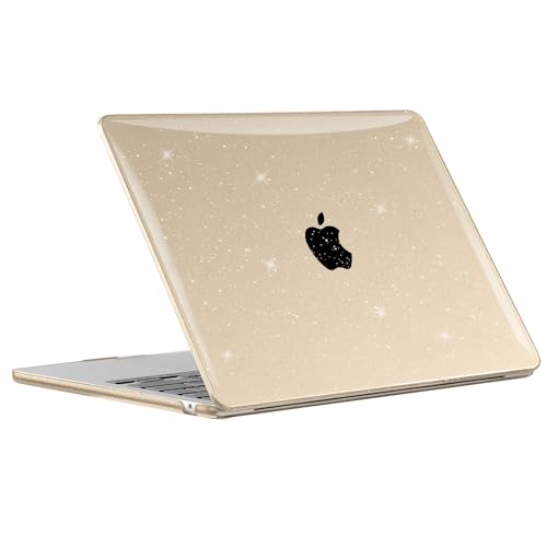 Image of EooCoo Case Compatible with MacBook Air 13 inch M4 2026 2025-2022 M3 M2 A3240 A3113 A2681, Hard Shell Scratch Resistant Protective Cover Compatible for MacBook Air 13.6 inch Case, Sparkly Starlight