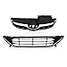PENSUN Upper Grille + Lower Grill Fit for 2011 2012 2013 Hyundai Elantra Sedan Front Bumper Grille Grill Assembly Replacement 3FGT15