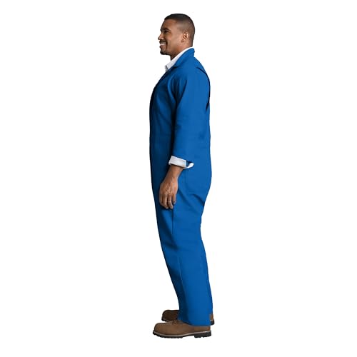 Image of Red Kap Men's Twill Action Back Coverall With Chest Pockets - Mechanic Coveralls With Concealed Zippers