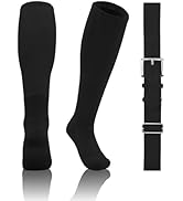 QBK 2T/3T/4T/5T Toddler Baseball Socks And Belt Youth Softball Tee Ball Combo Set for Boy Girl (1...
