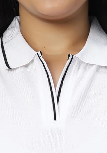 Image of Wear Your Opinion Women's Plus Size Soft PQ Polo Collar Neck Tipped Tshirt Dress