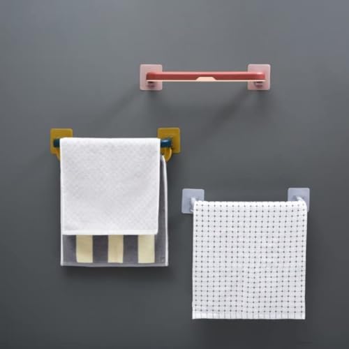 Image of Self Adhesive Towel Bar for Bathroom | No Drill, Wall Mounted, Heavy Duty Waterproof, Rustproof Space Saving