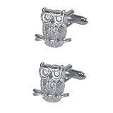 PACKOVE Owl Shaped Copper Cufflinks 1 Pair French Style Male Cuff Ornaments Fashion Cuff Accessory for Business and Wedding