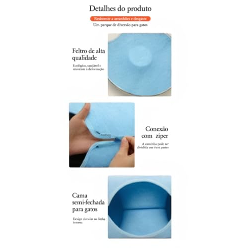 Cama Túnel Donuts Para Gato Grande Casinha Pet Feltro Rosquinha Toca Gatos Cães Pneu