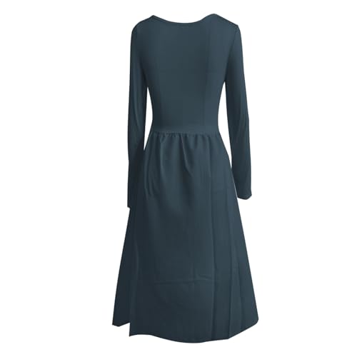 Robe décontractée élégante col carré mi-longue de mi-saison - 3