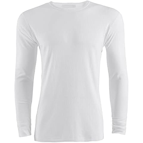 YAHOMI® Men's Thermal Top Warm Underwear Base Layer Short & Long Sleeve Men's Thermals Top Pack of 1 & Pack of 2 Sizes S to XXL (as8, Alpha, s, Regular, Regular, White Long Sleeve, S) Cover