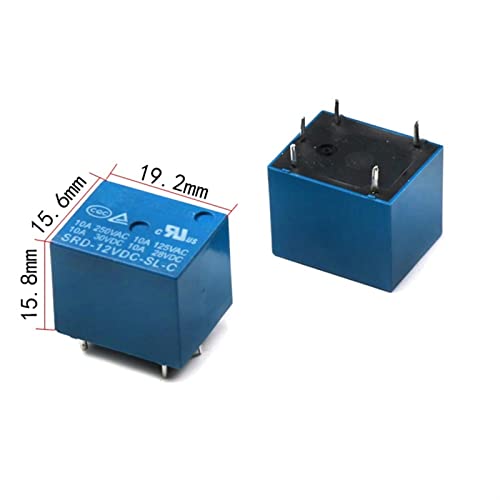 Relais 12V 5 broches SRD-12VDC-SL-C à haute capacité de coupure 10A T73
