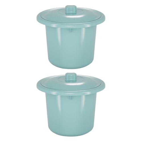 HOMOBABE Orinal para Bebés 2 Piezas Plástico Grueso con Tapa Antideslizante Portátil Escupidera para Entrenamiento Nocturno Infantil Uso en Casa y Viajes Color Aleatorio