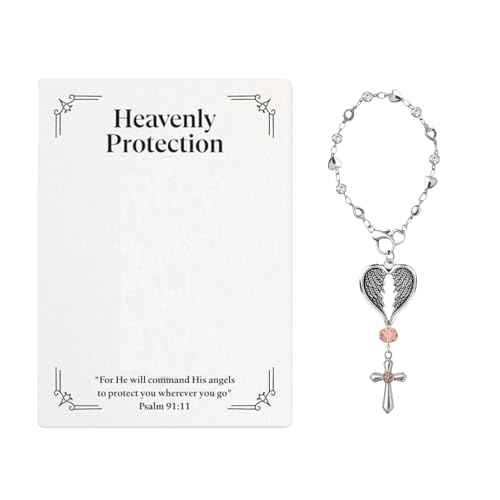 Suspension de rétroviseur de voiture, ailes d'ange, décoration en forme de, pendule chrétien pour l'heure de prière, matin, soir, conduite – Véhicule...