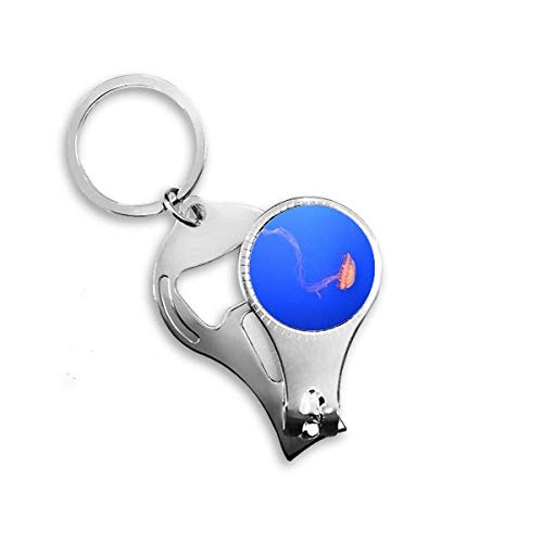 Ocean Jellyfish Science Nature Picture Nail Nipper Ring Key Chain Bottle Opener Clipper