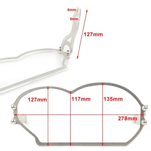 Cache phare de moto transparent avec support pour BMW R1200 GS 2005-2012 - 7