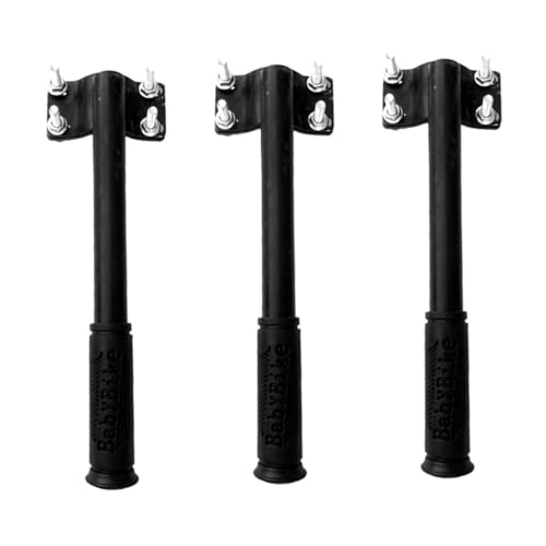 VANZACK 3pcs Rear Bike Seat Professional Bike Armrest Handle for Safety Non-Skid Comfortable