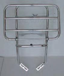 Porte-bagages Piaggio arrière chromé et pliable (réf 610270M) pour scooter