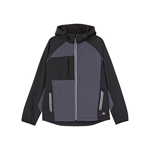 Dickies - Outerwear for Men, Two Tone Softshell Jacket, Waterproof, Grey/Black, L