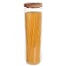 77L Glass Storage Jar, 52.13 FL OZ (1543 ML), Glass Storage Jar with Sealed Wooden Lid, Clear Food Storage Jar for Storing Spaghetti, Rice, Pasta and More