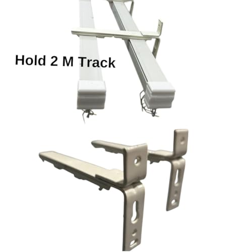 Image of Jangirh Basics L Patti / Bracket for Holding Track Curtain Channel Ceiling Bracket 2 pcs (Double Track Bracket Wall, 2.8 Cm)