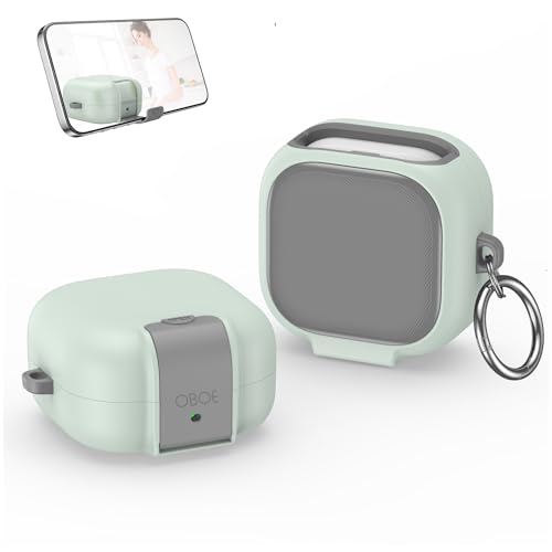 Image of Oboe Aegis Case 'Compatible with' Samsung Galaxy Buds 4 & 4 Pro Case with Phone Stand & Keyring (Mint Green) [Buds & ChargingCase NOT Included]