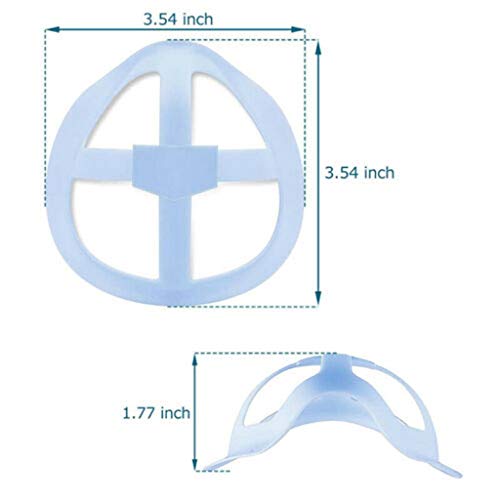 gazechimp Suporte De Proteção Para Batom 5/10 Reutilizável 3D Para Máscara Facial Respirável - Azul