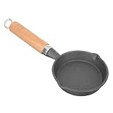 Cabilock Sartén Pequeña de Hierro Fundido 11 CM para Freír Pescado y Huevos Olla Portátil para Calentar Aceite Utensilios de Cocina Multifuncional para Camping y Picnic