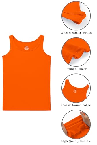 Image of QBK 2T-13Years Girls Tank Tops Cotton Dance Basic Sleeveless Undershirts | Gymnastics Ballet Dancewear