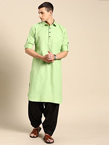 Image of Rajubhai Hargovindas Men's Festive Cotton Pathani Kurta