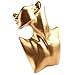 misppro Female Fashion Jewelry Holder Head Mannequin Bust Display, Resin Material - L+Golden Resin