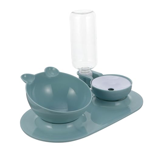 Beaupretty Cuenco para Gatos con Protección Cervical Desmontable Bebedero Automático Diseño Estable y Fácil Limpieza para Alimentación Cómoda y Saludable de Mascotas