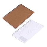 GARIOUANS 2 Stück Teiliges Studententagebuch aus Leder Undatierter Täglicher Planer Effizientes...