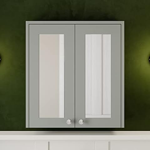 Park Lane Grey Bathroom Mirror Cabinet Cover