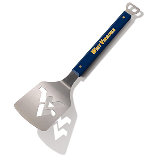 YouTheFan NCAA 18.5” Stainless Steel Team Spirit Series Sportula (Spatula) with Bottle Opener, West Virginia Mountaineers