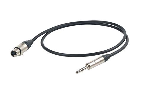 Proel ESO245LU3 1 Eric Neutrik Audio Cable 6.3 mm Stereo Jack to XLR 3 Pin Male to Male, 3 m, NP3X HPC250 NC3MXX (Black)