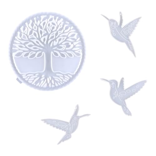 SEWACC Molde de Silicona para Manualidades DIY Árbol Vida Decoración de Pared Artesanal Resistente y Creativo para Hacer Adornos Únicos