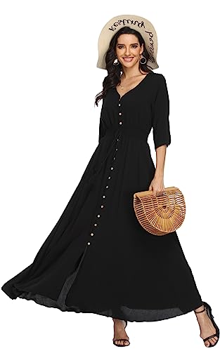 Image of Casual Summer Dresses for Women 2026 Maxi Dress Flowy Bohemian Beach Party