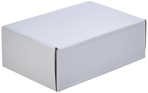 Image of BonKaso 3 Ply White Flap Corrugated Boxes for Packaging | 10 inchx7 inchx3.5 inch (Pack of 10) | Cardboard Packing Boxes for Shipping, Moving & Storage | Carton Boxes for Courier & Goods Transportation.