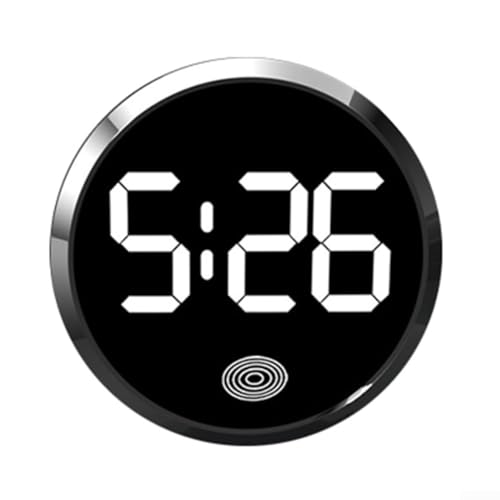 Horloge numérique électronique LED montée sur voiture, horloge numérique automobile (argent)