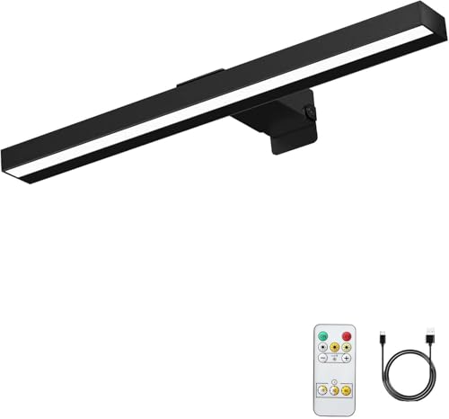 Image of MIOBLUE Cordless Picture Lights with Remote, 16in Metal Battery Operated Picture Light,Rechargeable Display Lamp with 3 Lighting Modes, Dimmable Dartboard Light with Timer for Frame Wall Portrait Art