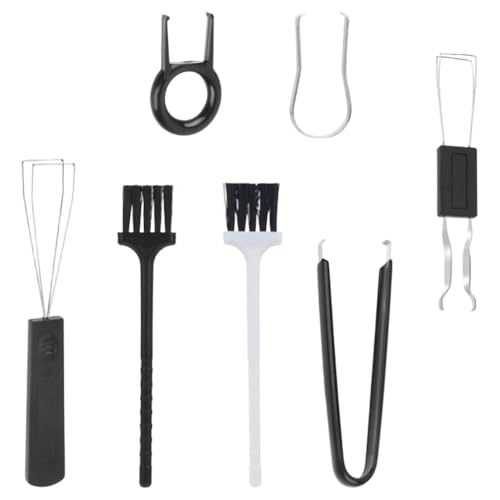 AKSIQIOL Kit d'outils de retrait de touches de 7 pièces, extracteur d'interrupteur, extracteur de touches, pince à épiler de précision et brosse pour le nettoyage du clavier mécanique