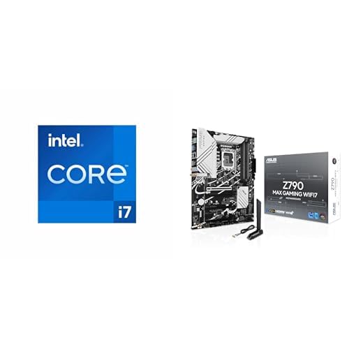 Intel Core i7-14700KF 20-Core Gaming Desktop Processor (8P+12E) + ASUS Z790 MAX Gaming WIFI7 ATX Motherboard Bundle with PCIe 5.0, DDR5, WiFi 7