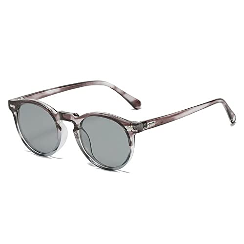 Lunettes de soleil polarisées vintage à monture ronde en PC protectrices UV400 style rétro unisexe