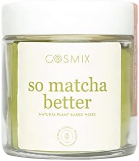 cosmix So Matcha Better : Ceremonial Grade Matcha Is Rich In Anti-Oxidants,Improves Focus & Energy Levels,Boosts Metabolism & Provides Mental Calmness, Coffee Alternative,50 Grams,Matcha Tea Powder